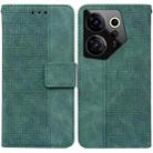 For Tecno Camon 20 Premier 5G Geometric Embossed Leather Phone Case(Green) - 1