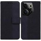 For Tecno Camon 20 Premier 5G Geometric Embossed Leather Phone Case(Black) - 1