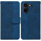 For Tecno Pova 5 Pro Geometric Embossed Leather Phone Case(Blue) - 1