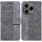 For Tecno Spark 20 Pro Geometric Embossed Leather Phone Case(Grey) - 1