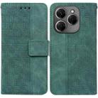 For Tecno Spark 20 Pro Geometric Embossed Leather Phone Case(Green) - 1