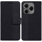 For Tecno Spark 20 Pro Geometric Embossed Leather Phone Case(Black) - 1