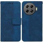 For Tecno Spark 20 Pro+ 4G Geometric Embossed Leather Phone Case(Blue) - 1