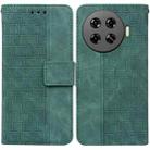 For Tecno Spark 20 Pro+ 4G Geometric Embossed Leather Phone Case(Green) - 1