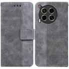 For Tecno Camon 30 4G / 30 5G CL6 CL7 Geometric Embossed Leather Phone Case(Grey) - 1