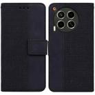 For Tecno Camon 30 4G / 30 5G CL6 CL7 Geometric Embossed Leather Phone Case(Black) - 1