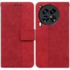 For Tecno Camon 30 Premier 5G Geometric Embossed Leather Phone Case(Red) - 1