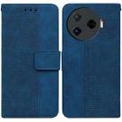 For Tecno Camon 30 Pro CL8 Geometric Embossed Leather Phone Case(Blue) - 1