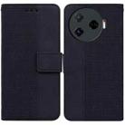 For Tecno Camon 30 Pro CL8 Geometric Embossed Leather Phone Case(Black) - 1