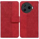 For Tecno Camon 30 Pro CL8 Geometric Embossed Leather Phone Case(Red) - 1