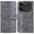 For Tecno Pova 6 Pro / Pova 6 Geometric Embossed Leather Phone Case(Grey) - 1