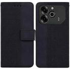 For Tecno Pova 6 Pro / Pova 6 Geometric Embossed Leather Phone Case(Black) - 1