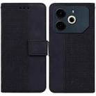 For Tecno Pova 6 Neo Geometric Embossed Leather Phone Case(Black) - 1