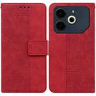 For Tecno Pova 6 Neo Geometric Embossed Leather Phone Case(Red) - 1
