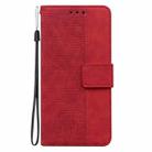 For Tecno Pova 6 Neo Geometric Embossed Leather Phone Case(Red) - 3