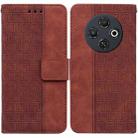 For Tecno Spark 30C Geometric Embossed Leather Phone Case(Brown) - 1