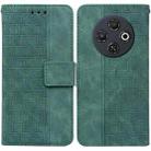 For Tecno Spark 30C Geometric Embossed Leather Phone Case(Green) - 1