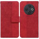 For Tecno Spark 30C Geometric Embossed Leather Phone Case(Red) - 1