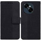 For Tecno Spark Go 1 / Pop 9 Pro Geometric Embossed Leather Phone Case(Black) - 1