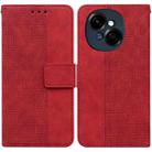 For Tecno Spark Go 1 / Pop 9 Pro Geometric Embossed Leather Phone Case(Red) - 1