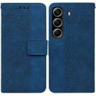 For Tecno Camon 40 Geometric Embossed Leather Phone Case(Blue) - 1