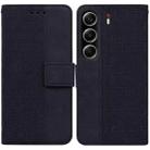 For Tecno Camon 40 Geometric Embossed Leather Phone Case(Black) - 1