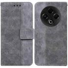 For Tecno Spark 30 4G Geometric Embossed Leather Phone Case(Grey) - 1