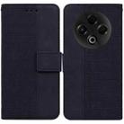 For Tecno Spark 30 4G Geometric Embossed Leather Phone Case(Black) - 1