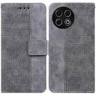 For Tecno Spark 30 Pro Geometric Embossed Leather Phone Case(Grey) - 1