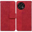 For Tecno Spark 30 Pro Geometric Embossed Leather Phone Case(Red) - 1