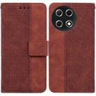 For Tecno Camon 30S / Camon 30S Pro Geometric Embossed Leather Phone Case(Brown) - 1