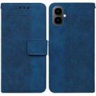For Tecno Pop 10 / Spark Go 2 4G Geometric Embossed Leather Phone Case(Blue) - 1