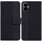For Tecno Pop 10 / Spark Go 2 4G Geometric Embossed Leather Phone Case(Black) - 1
