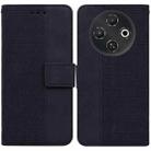 For Tecno Pop 9 5G / Spark 30C 5G Geometric Embossed Leather Phone Case(Black) - 1