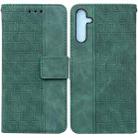 For Samsung Galaxy A25 5G Geometric Embossed Leather Phone Case(Green) - 1