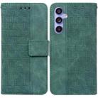 For Samsung Galaxy S23 FE 5G Geometric Embossed Leather Phone Case(Green) - 1