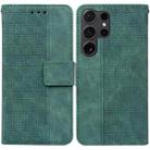 For Samsung Galaxy S24 Ultra 5G Geometric Embossed Leather Phone Case(Green) - 1