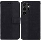 For Samsung Galaxy S24 Ultra 5G Geometric Embossed Leather Phone Case(Black) - 1