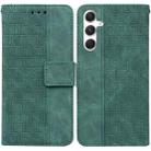 For Samsung Galaxy S24+ 5G Geometric Embossed Leather Phone Case(Green) - 1