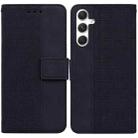 For Samsung Galaxy S24+ 5G Geometric Embossed Leather Phone Case(Black) - 1