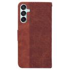 For Samsung Galaxy M15/F15 Geometric Embossed Leather Phone Case(Brown) - 3