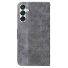 For Samsung Galaxy M15/F15 Geometric Embossed Leather Phone Case(Grey) - 3