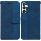 For Samsung Galaxy M15/F15 Geometric Embossed Leather Phone Case(Blue) - 1