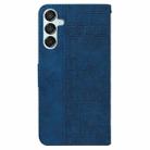 For Samsung Galaxy M15/F15 Geometric Embossed Leather Phone Case(Blue) - 3