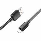 hoco X96 Hyper 1m 2.4A USB to 8 Pin Charging Data Cable(Black) - 1