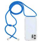 For iPhone 15 Pro Max Transparent Acrylic Airbag Shockproof Phone Protective Case with Lanyard(Blue) - 1