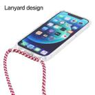 For iPhone 15 Pro Transparent Acrylic Airbag Shockproof Phone Protective Case with Lanyard(Purple Blue Apricot) - 3