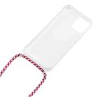 For iPhone 15 Pro Transparent Acrylic Airbag Shockproof Phone Protective Case with Lanyard(Purple Blue Apricot) - 5