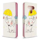 For LG K51 Colored Drawing Pattern Horizontal Flip Leather Case with Holder & Card Slots & Wallet(Elephant) - 1