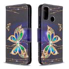 For Huawei P Smart (2020) Colored Drawing Pattern Horizontal Flip Leather Case with Holder & Card Slots & Wallet(Big Butterfly) - 1